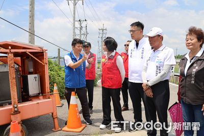 雲林372台抽水機就位　張麗善勘查萬興大排治水工程