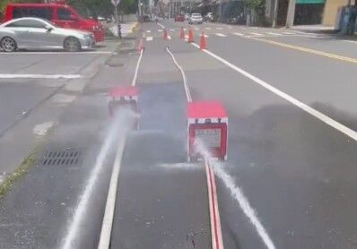 ▲彰化消防發明軌道車爆紅。（圖／消防提供）