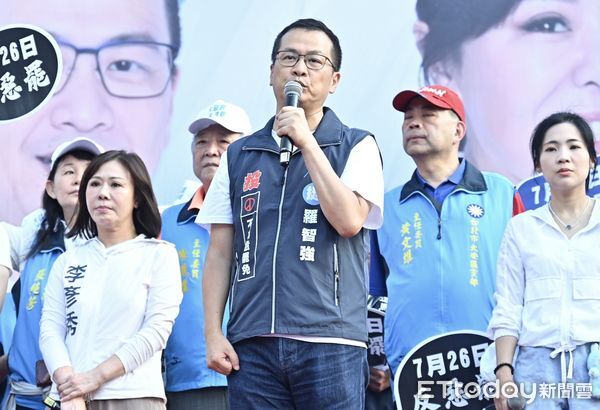 ▲▼國民黨台北市黨部7/5反惡罷大型宣講活動,羅智強。（圖／記者李毓康攝）