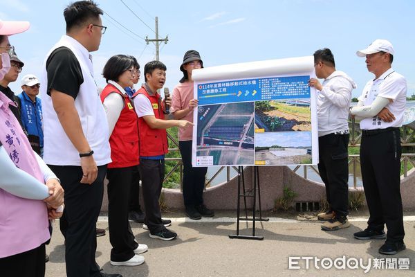 ▲面對丹娜絲颱風來襲，縣府提前部署，張麗善帶隊實地查察水林鄉萬興大排潰堤點。（圖／記者游瓊華翻攝）