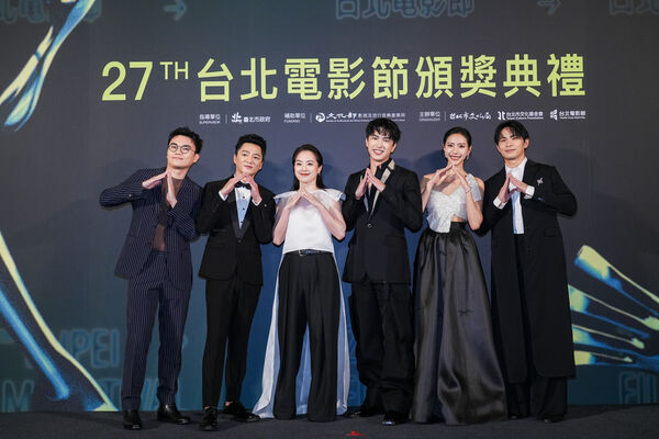 ▲《我家的事》導演潘客印、藍葦華、高伊玲、曾敬驊、黃珮琪、姚淳耀。（圖／台北電影節提供）