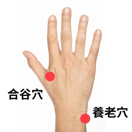 ▲▼平常可按壓合谷、養老等穴位，有助於體質調整。（圖／台南市立醫院提供）