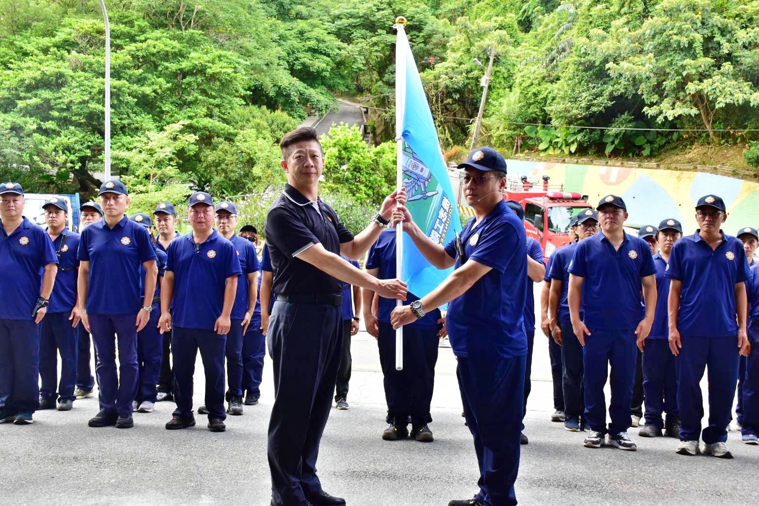 ▲基隆消防無人機志工隊成軍。（圖／記者郭世賢翻攝）