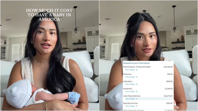 ▲▼生個小孩就花128萬！　美國「天價帳單」嚇壞全網：難怪生育率低。（圖／翻攝TikTok）