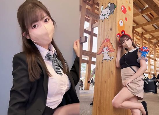 ▲日本網美在大阪世博露底褲被罵。（圖／翻攝自IG）