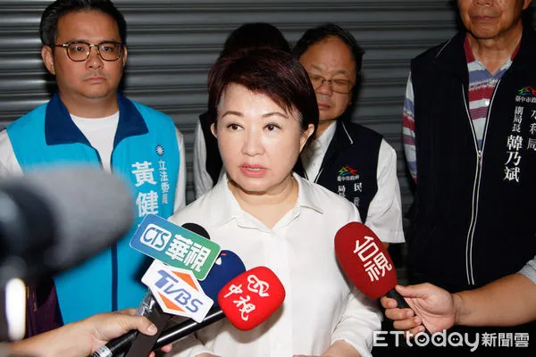 ▲盧秀燕視察民宅淹水。（圖／記者游瓊華翻攝）