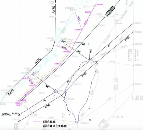 ▲▼M503航線示意圖。（圖／民航局）