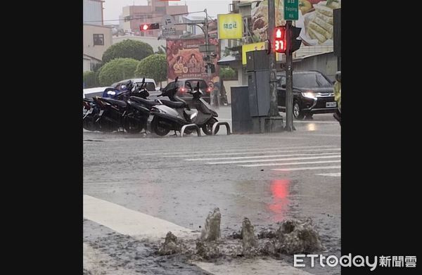▲台中,颱風,淹水,積水。（圖／市議員陳俞融提供）