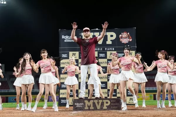 ▲波賽樂MVP慶祝舞蹈。（圖／樂天桃猿提供）