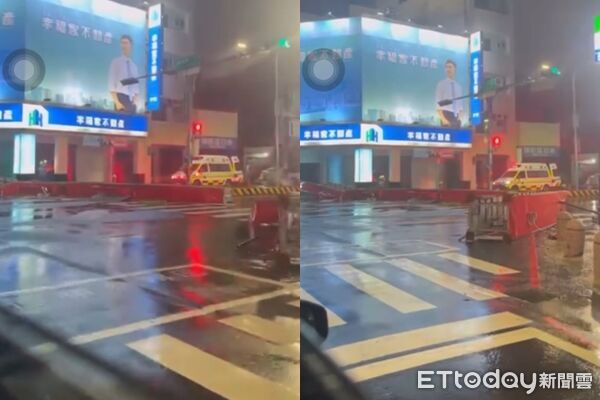 ▲▼台南牌樓倒塌，民眾被壓。（圖／網友xuan_07.23授權提供，請勿隨意翻拍以免侵權）