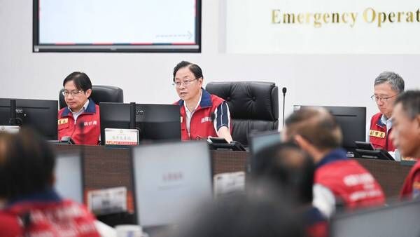 ▲桃園市分區放颱風假，張善政說明