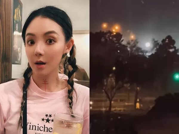 ▲▼丹娜絲襲台，定居台南的歐陽靖一夜關注颱風動態。（圖／翻攝自IG）