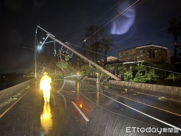 ▲▼  丹娜絲颱風台電嘉義區處修復狀況        。（圖／台電嘉義區處提供）