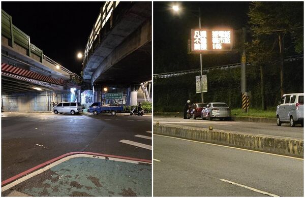 新北永和6日晚間11點無風雨，有警察在開單。（翻攝「我是永和人」社團）