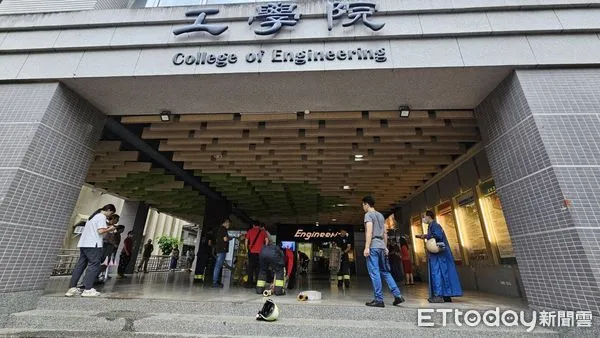 ▲國立宜蘭大學工學院實驗室加溫系統故障一度冒白煙傳火警。（圖／記者游芳男翻攝）