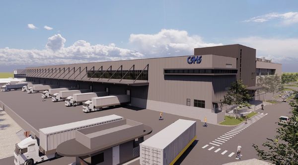 ▲建新國際子公司新科智慧物流在台北港的第二座多溫層智慧專倉規劃今年9月開工，明年6月完工。(圖／建新國際提供)