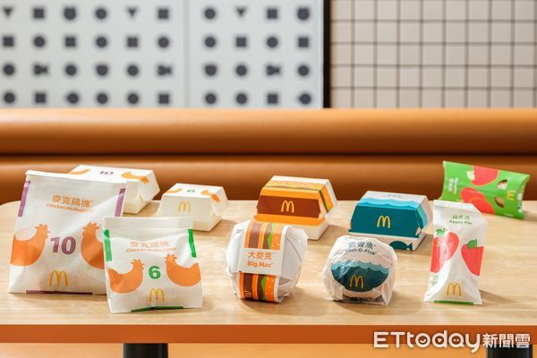▲▼麥當勞大麥克、麥香魚、6塊及10塊麥克雞塊、蘋果派包裝7月起自「紙盒」轉換為「包裝紙」或「紙袋」。（圖／業者提供）