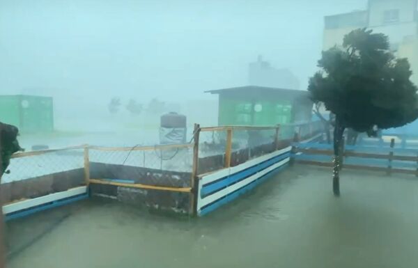 ▲彰化市及鹿港淹水災情。（圖／記者唐詠絮翻攝）
