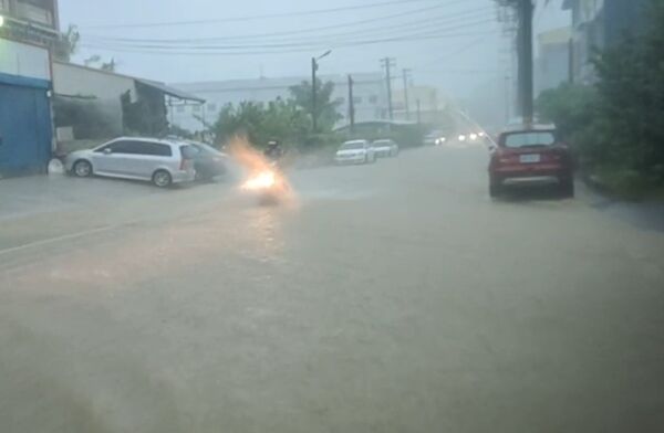 ▲彰化市及鹿港淹水災情。（圖／記者唐詠絮翻攝）