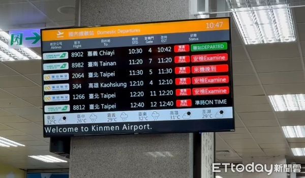 ▲▼上千名旅客滯留金門。（圖／記者林名揚翻攝）