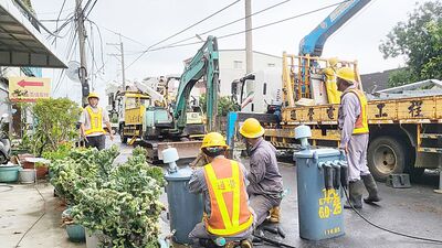 搶救雲嘉南風災停電　台電桃園區馳赴災區協助搶修復電