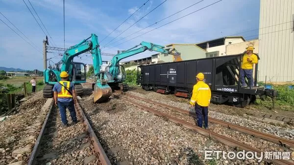 ▲▼台鐵搶通二水和林內路段單線通車。（圖／台鐵提供）