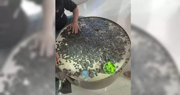 大陸網友陸先生近日向媒體反映，他帶著70多公斤的1角硬幣前往上海農商銀行兌換卻被拒收。（圖／翻攝自微博）