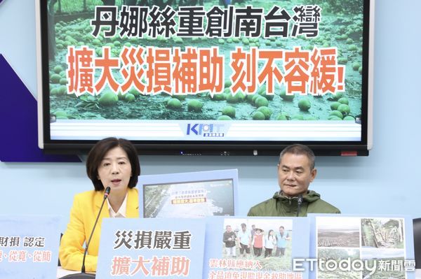 ▲▼國民黨團召開 丹娜絲重創南台灣  擴大災損補助 刻不容緩 記者會 王育敏 丁學忠出席 。（圖／記者屠惠剛攝）