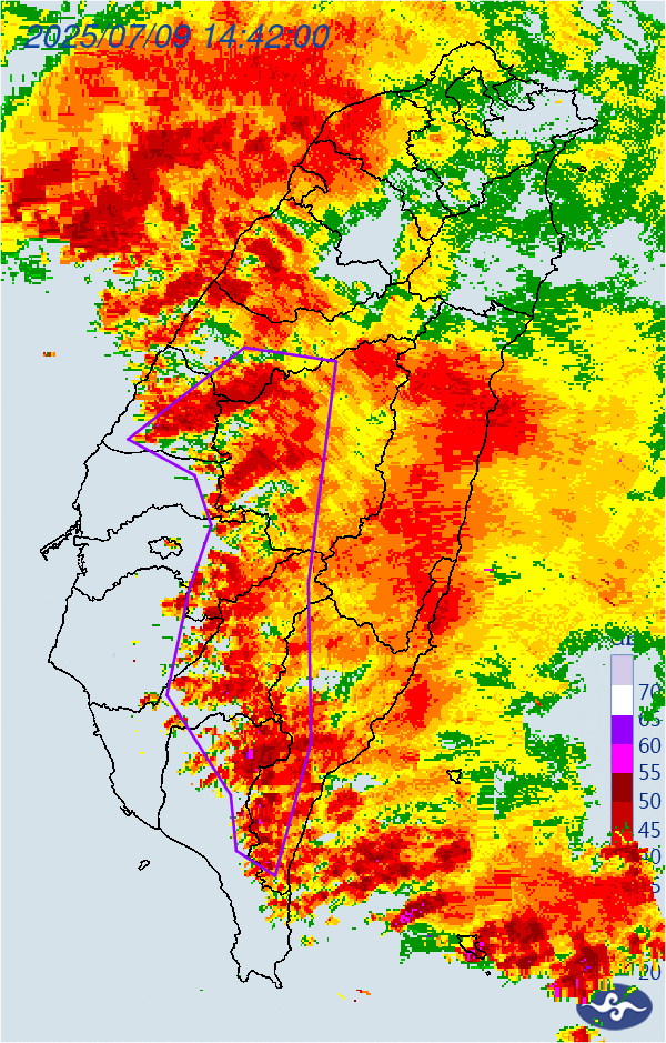 ▲▼大雷雨即時訊息 。（圖／氣象署提供）