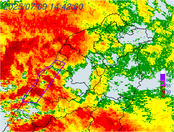 ▲▼大雷雨即時訊息 。（圖／氣象署提供）