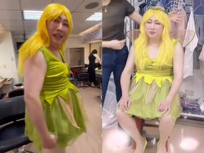趙正平首穿女裝！穿高跟鞋露白皙美腿「狂飆髒話」　妖媚畫面全場笑哭