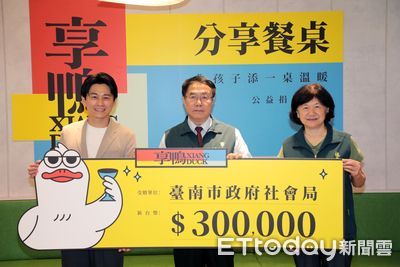 享鴨捐款30萬助偏鄉兒少　黃偉哲勉勵孩子傳遞溫暖力量