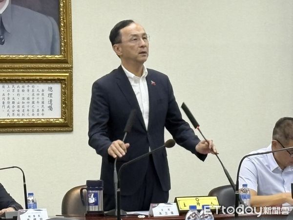 ▲▼國民黨主席朱立倫中常會致詞。（圖／記者鄭佩玟攝）