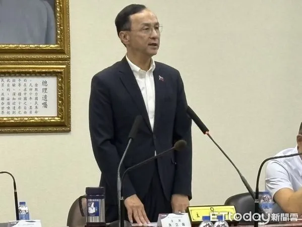 ▲▼國民黨主席朱立倫中常會致詞。（圖／記者鄭佩玟攝）