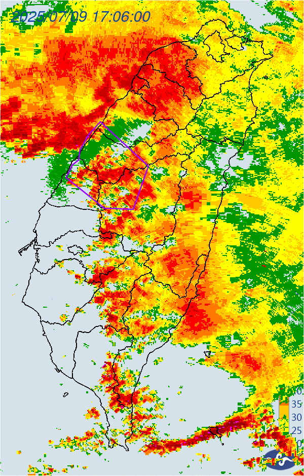 ▲▼大雷雨即時訊息 。（圖／氣象署提供）