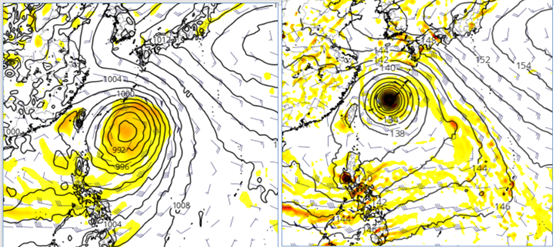 ▲▼第10天(19日20時)模擬圖顯示，台灣東方海面有擾動生成，是否帶來威脅？需再觀察。（圖／洩天機教室）