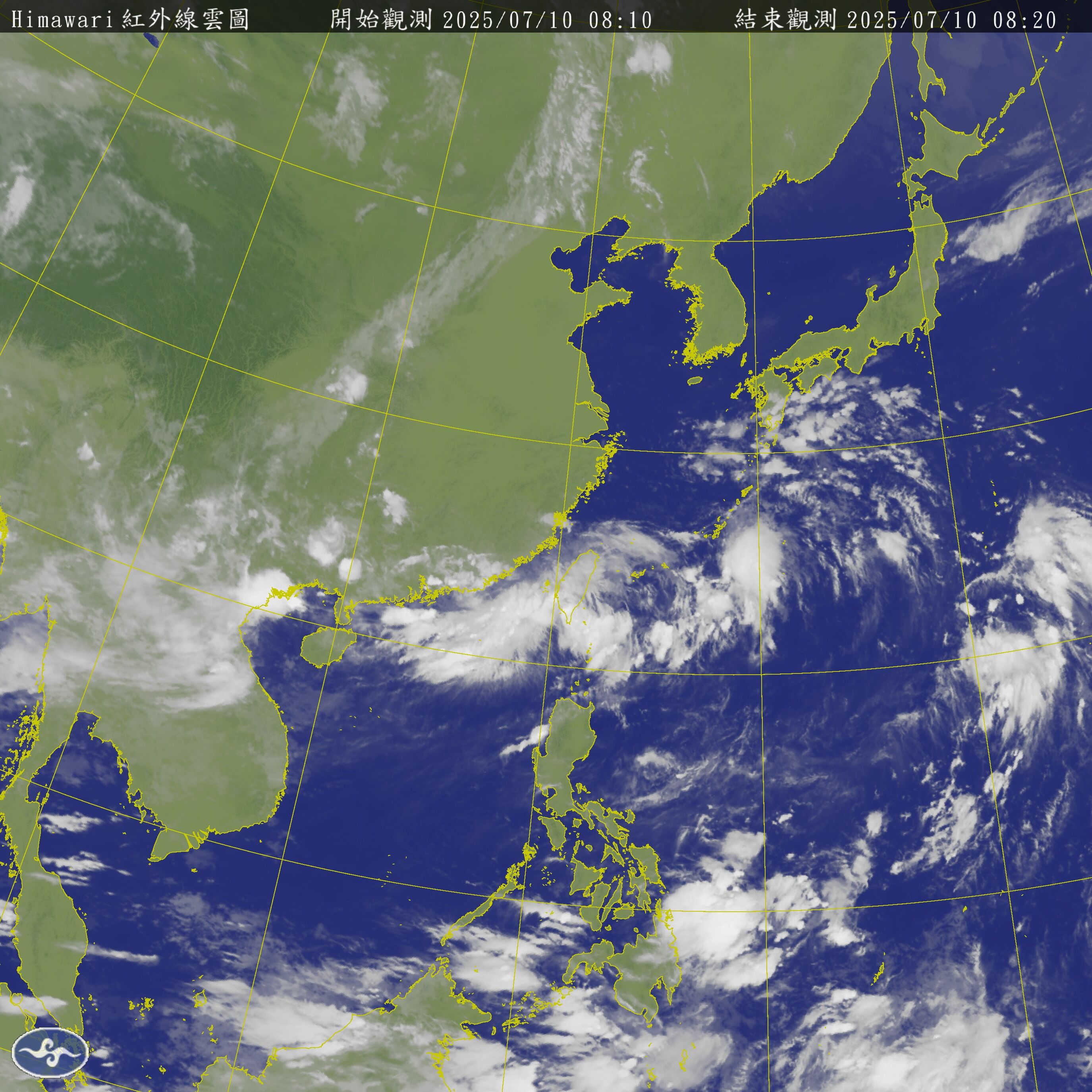 ▲▼衛星雲圖。（圖／中央氣象署）