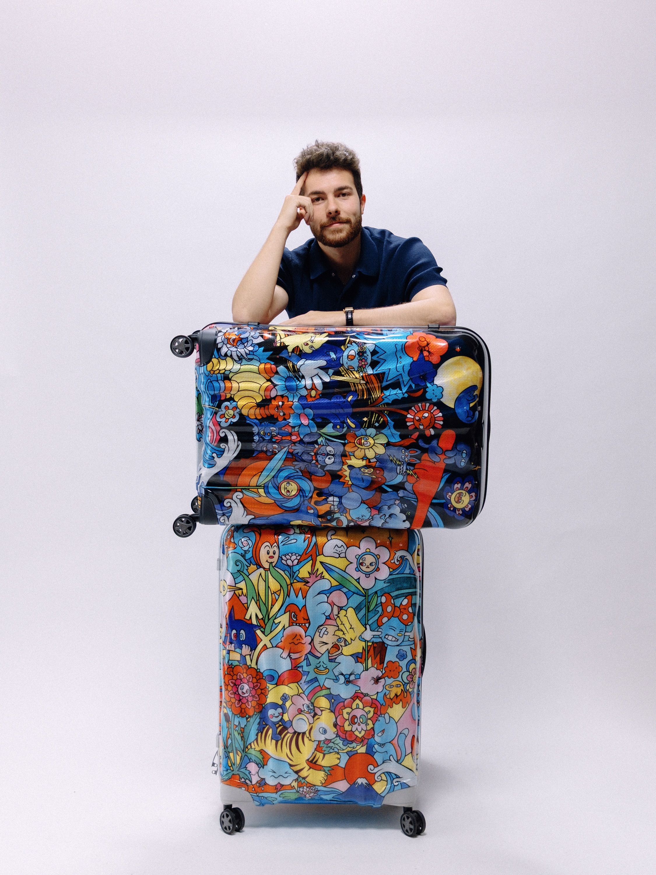 ▲CASETiFY &times; 村上隆「KAIKAI AND KIKI」；Samsonite &times; Vexx：「Day & Night」C-Lite 聯名系列。（圖／各品牌提供）