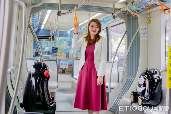 ▲▼熊本熊、高雄熊合體！高雄輕軌彩繪列車7/10上路。（圖／記者許宥孺翻攝）