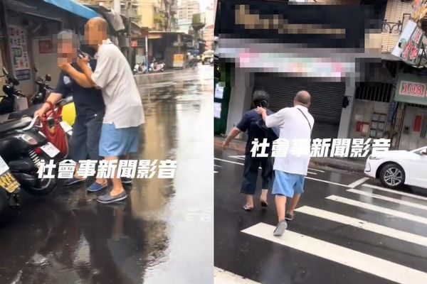 ▲▼三重兒子當街打母親，並抓她脖子推著走             。（圖／翻攝社會事新聞影音）