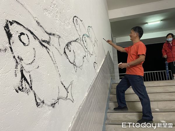 ▲水里國中壁畫揭幕。（圖／濁水溪社區大學提供，下同）