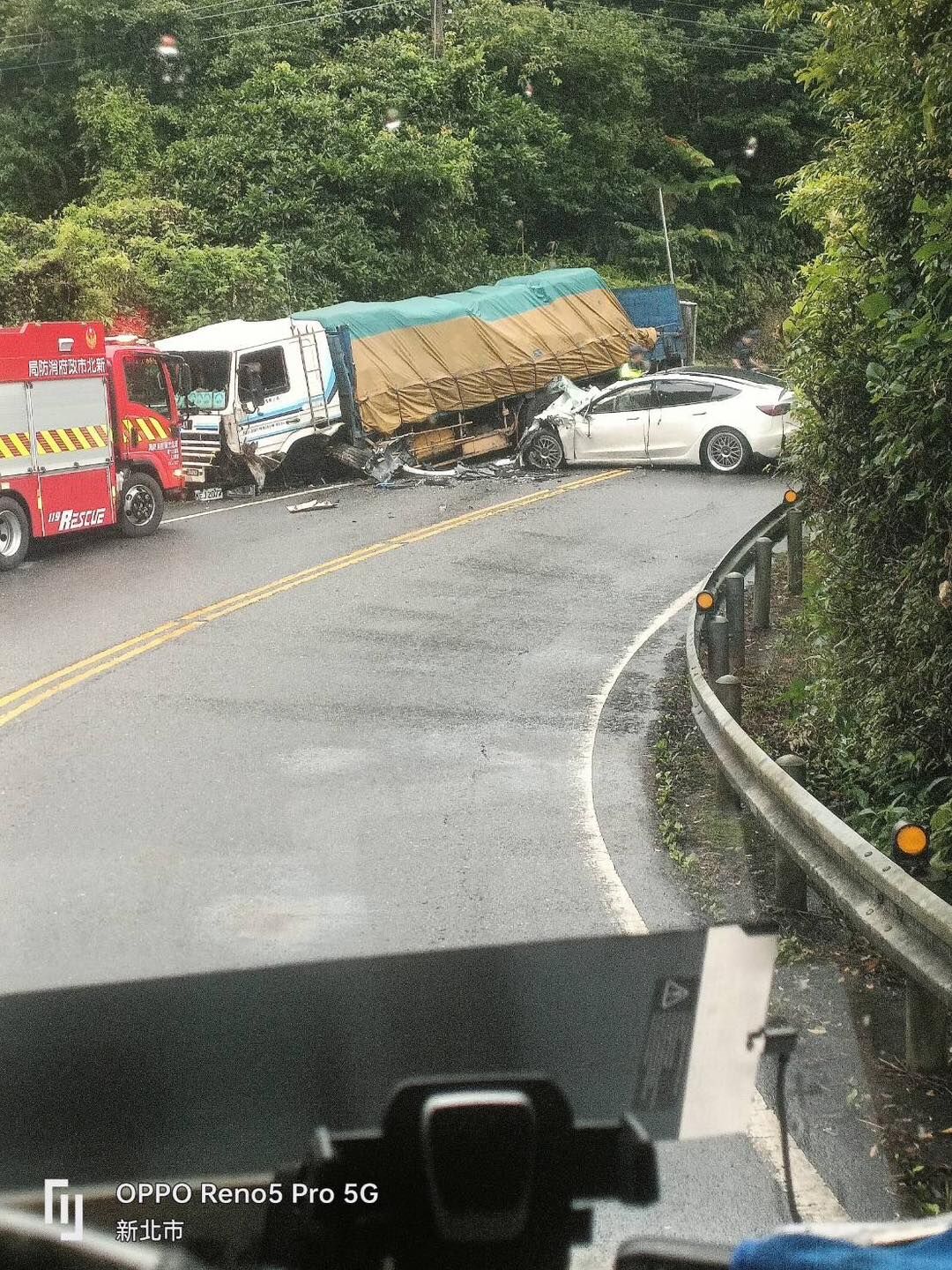 ▲▼北宜公路嚴重車禍。（圖／翻攝臉書／宜花東災害通報）