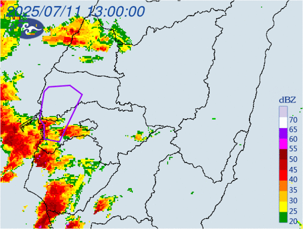 ▲▼大雷雨即時訊息 。（圖／氣象署提供）