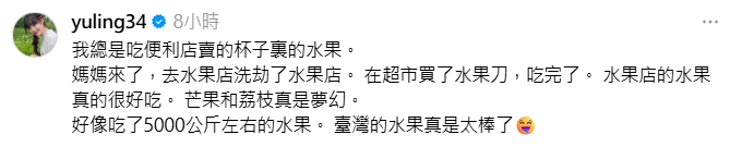 ▲▼邊荷律。（圖／翻攝自Threads／yuling34）