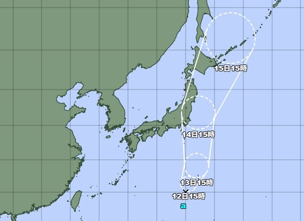 ▲▼熱帶性低氣壓可能增強為地5號颱風百合。（圖／翻攝日本氣象廳）