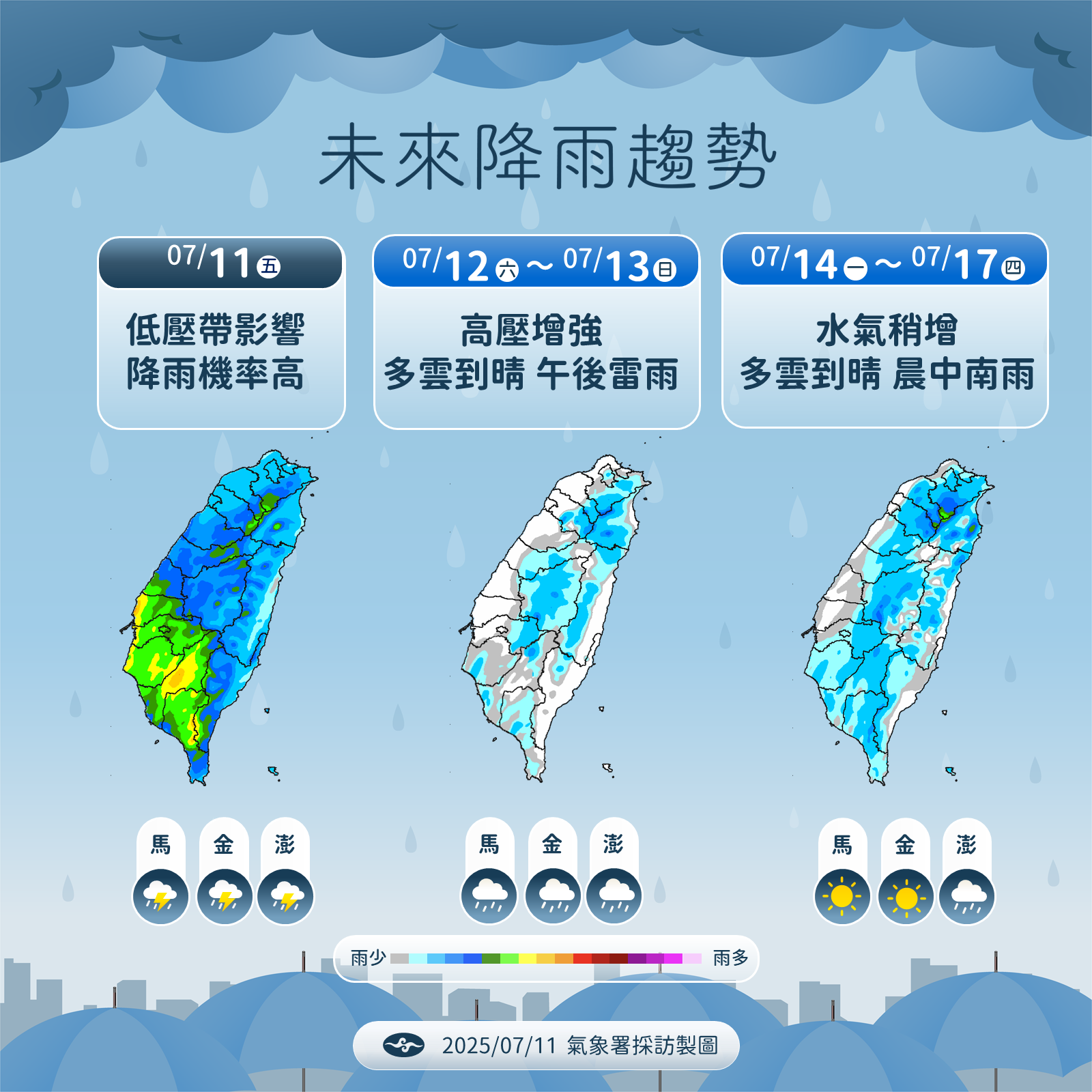▲▼天氣趨勢。（圖／氣象署提供）