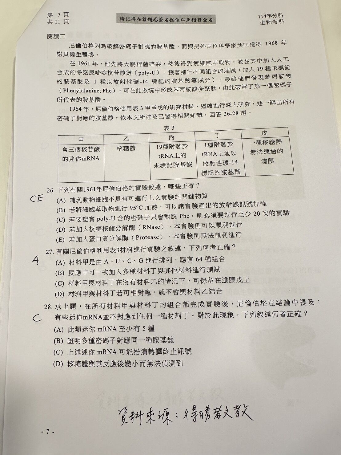 ▲▼得勝者文教提供生物科考題解答。（圖／記者蕭筠攝）