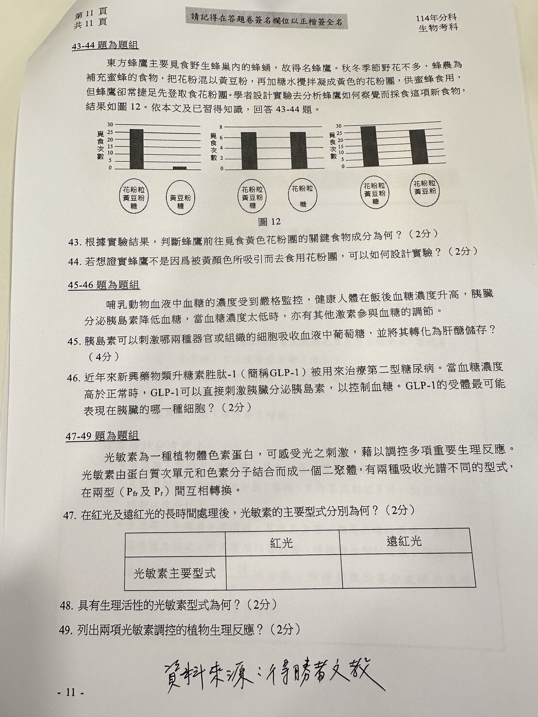 ▲▼得勝者文教提供生物科考題解答。（圖／記者蕭筠攝）
