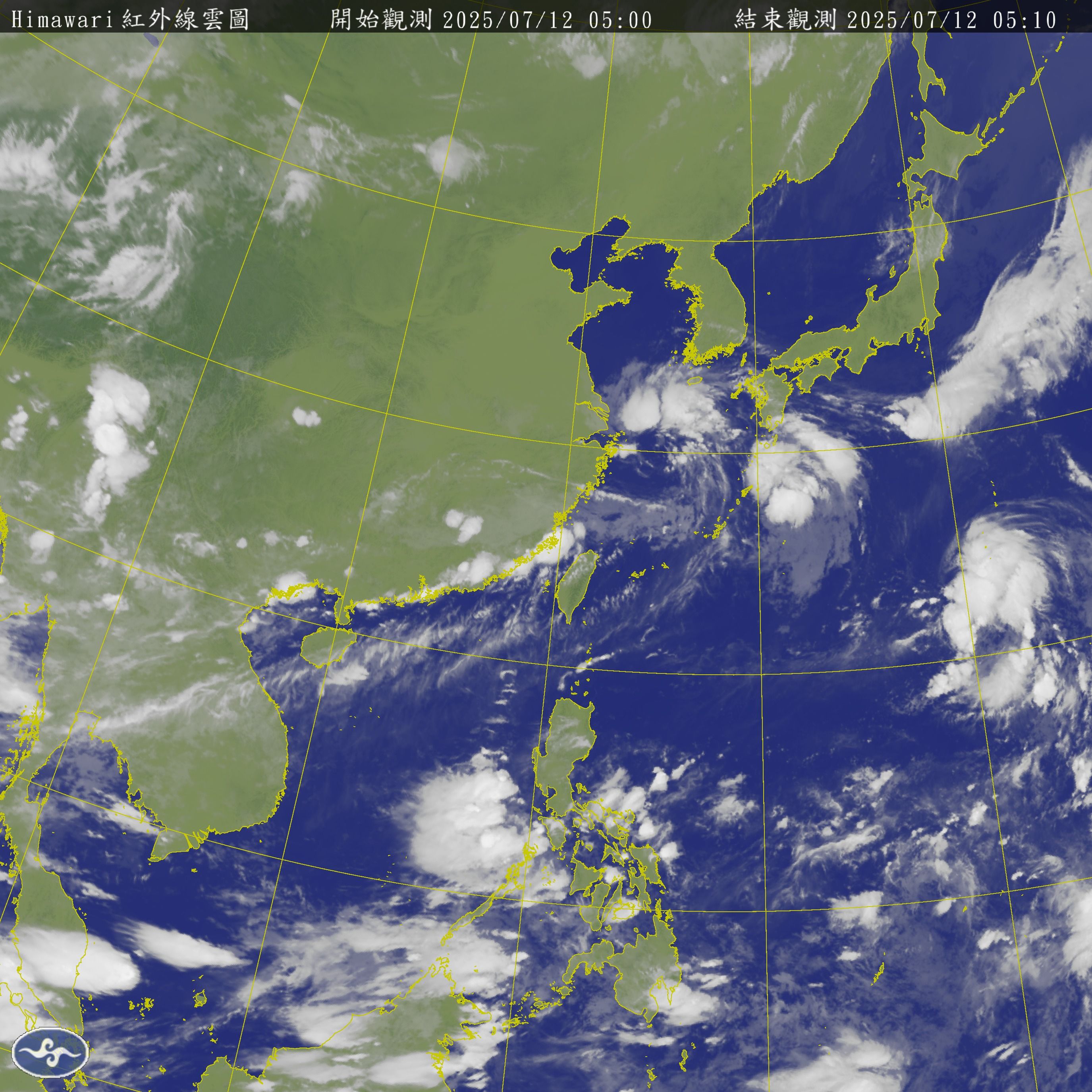 ▲▼衛星雲圖。（圖／中央氣象署）