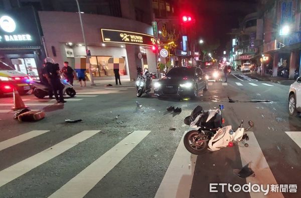 ▲▼新北路邊爆糾紛 蘆洲警趕赴「卻遭車撞」急送醫。（圖／記者陸運陞翻攝）